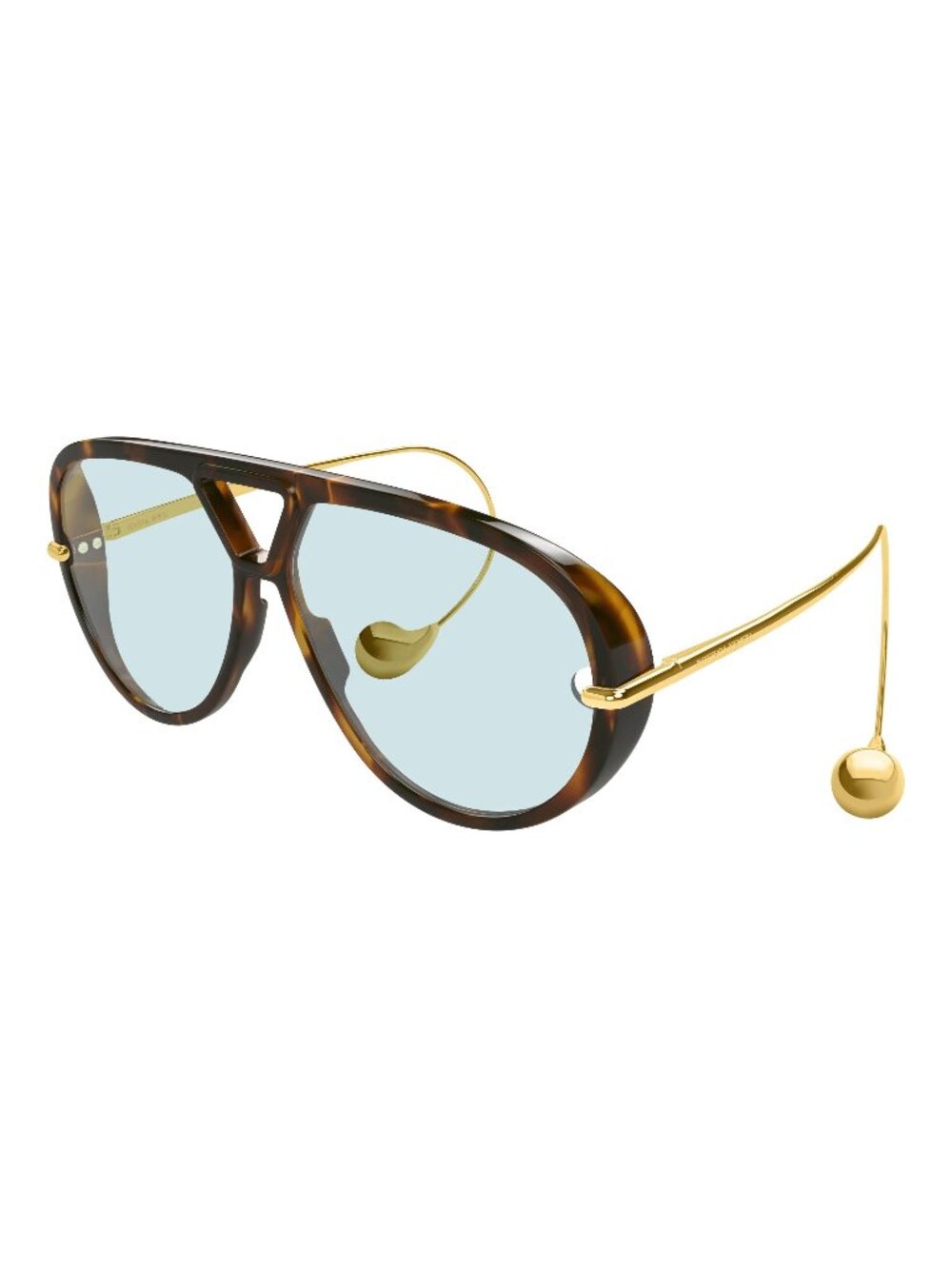 New Bottega Veneta Women's Sunglasses Havana Square Green Lens Acetate Frame